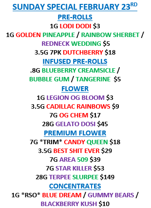 Sunday Specials February 23rd pt 1